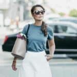 what to wear with white skirt outfits