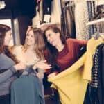 Three Women in a Clothing Store