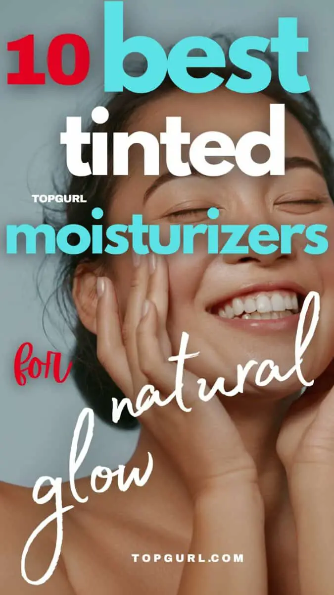 woman applying tinted moisturizer