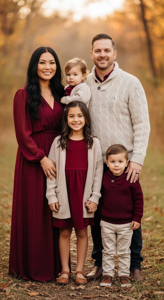 Burgundy and Cream Combo