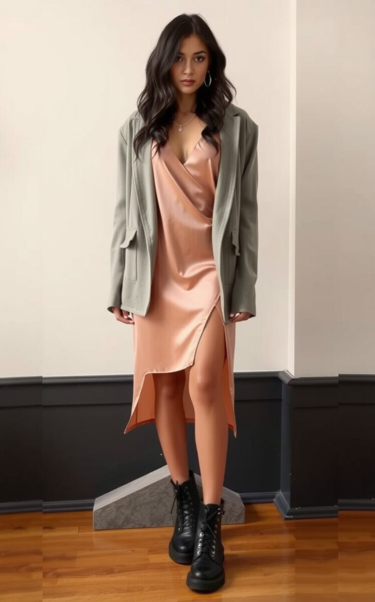 15 Ankle Boots Outfit Ideas: Your Ultimate Guide to Rocking This Versatile Footwear 14 Feminine Flair with a Slip Dress