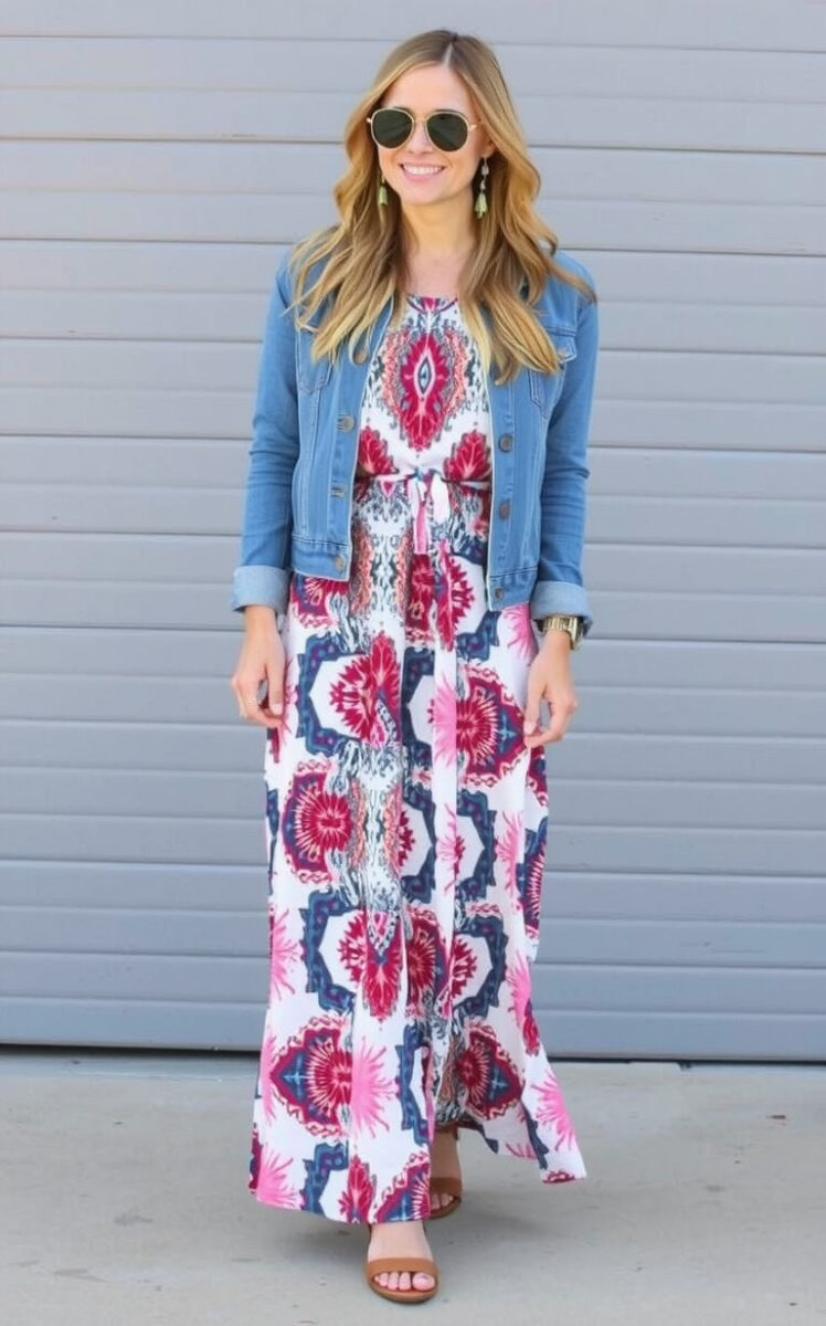 15 Birthday Party Outfit Ideas to Make You the Birthday Babe 14 Printed Maxi Dress