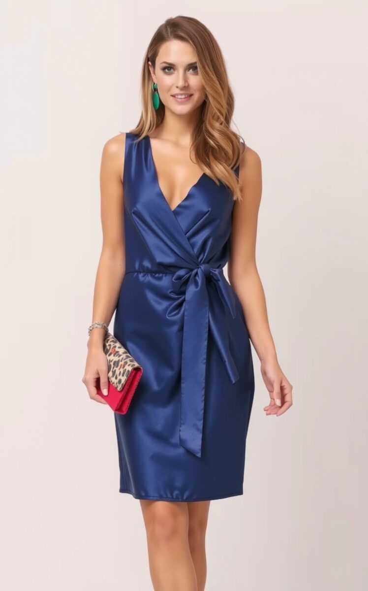 15 Birthday Party Outfit Ideas to Make You the Birthday Babe 15 Satin Mini Wrap Dress