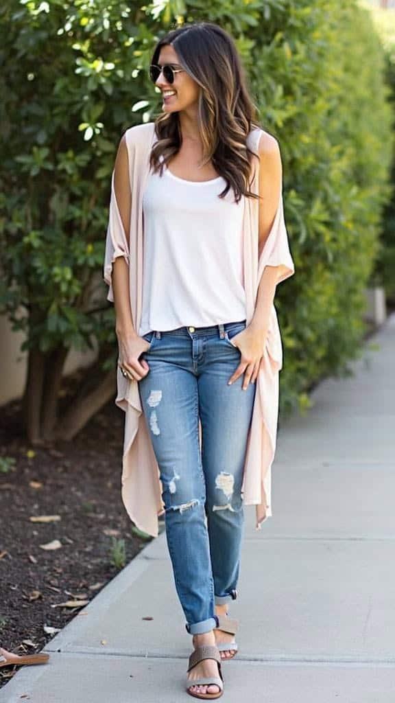 Tank Top and Kimono Layers 1