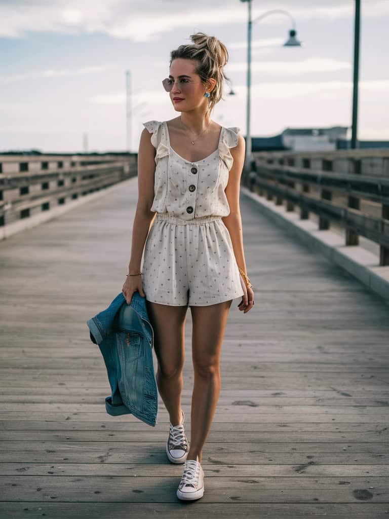 Romper and Sneakers
