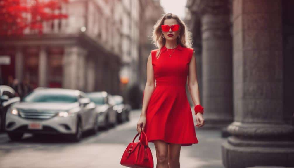 bold red accessories stand out