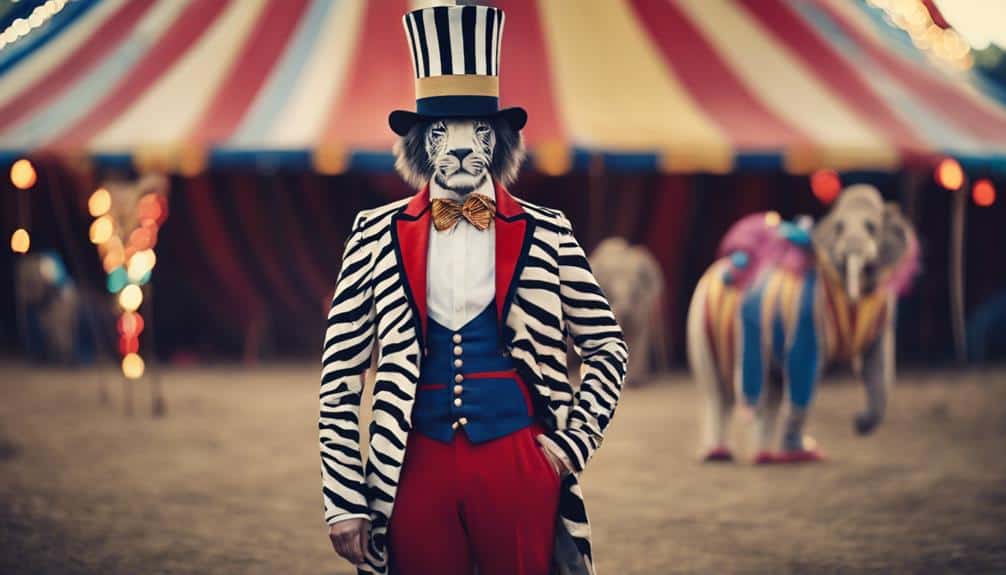 circus animals in costumes