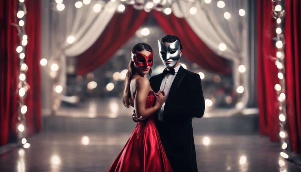 couples themed masquerade attire