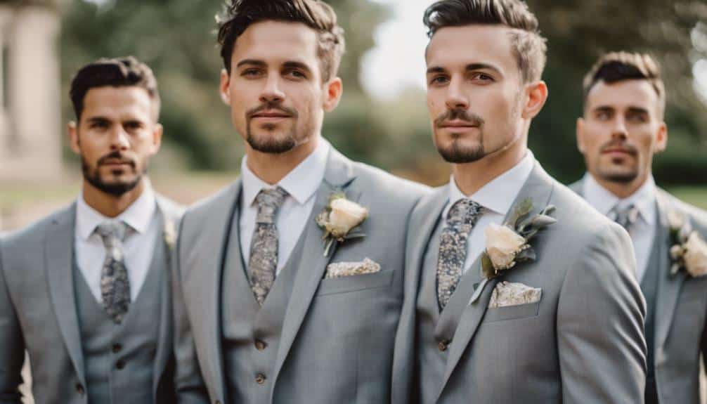 elegant gray suit ensemble