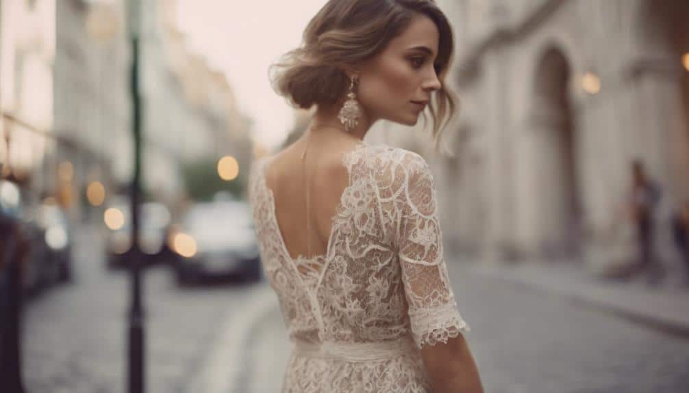 elegant lace dress details