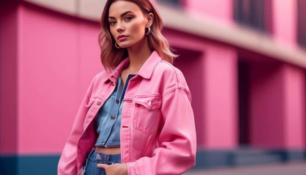 fashion trend of pink and denim