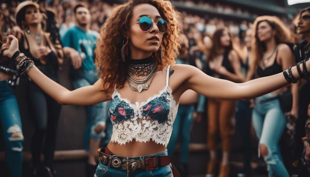 fashionable crop tops for concerts