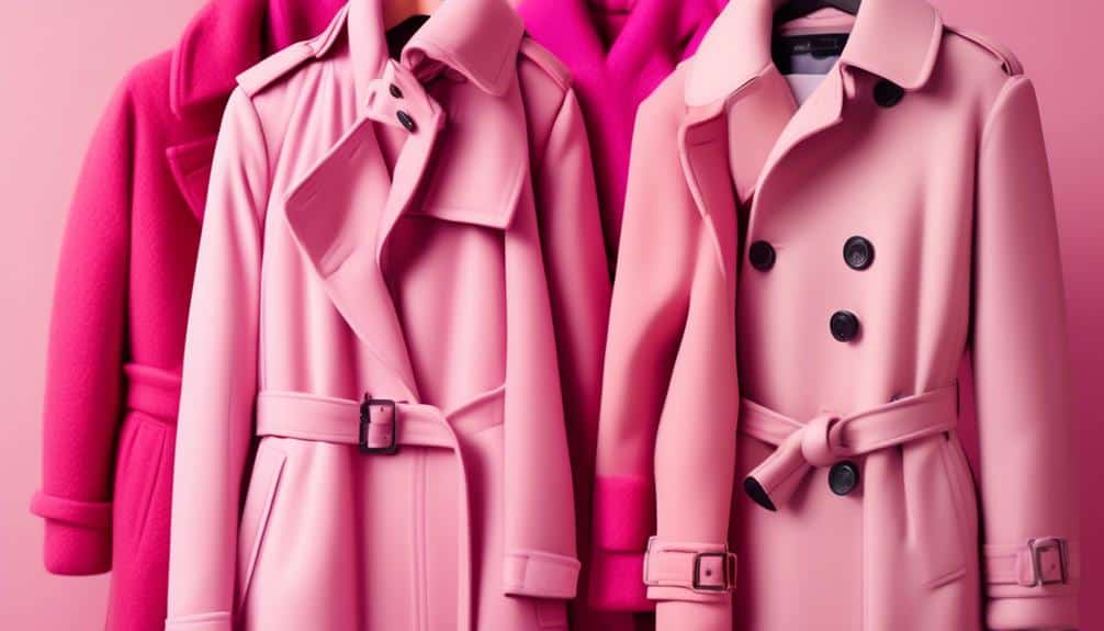 fashionable pink winter clothing