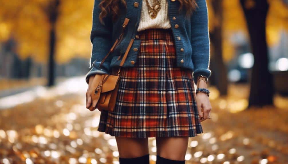fashionable plaid skirt inspiration
