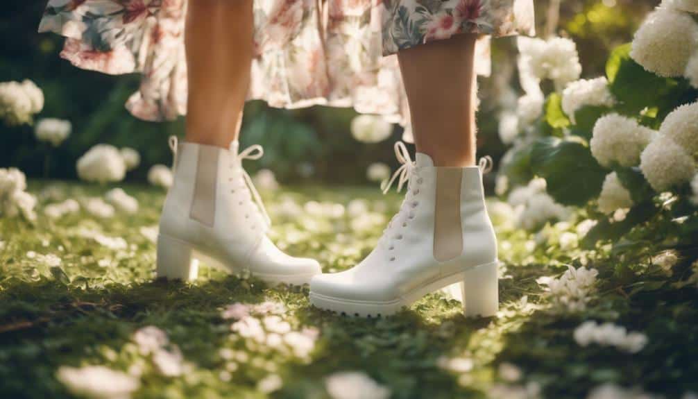 fashionable white boots trend
