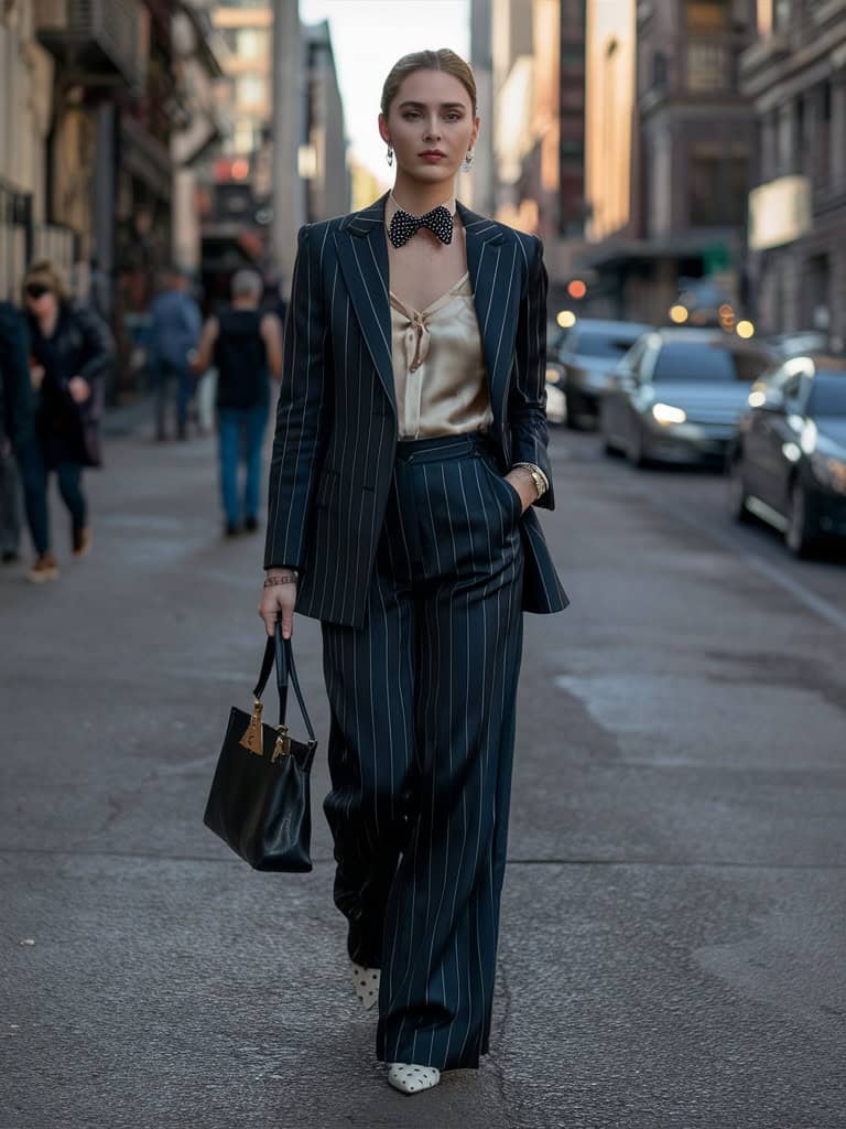 The Pinstripe Suit and Bowtie