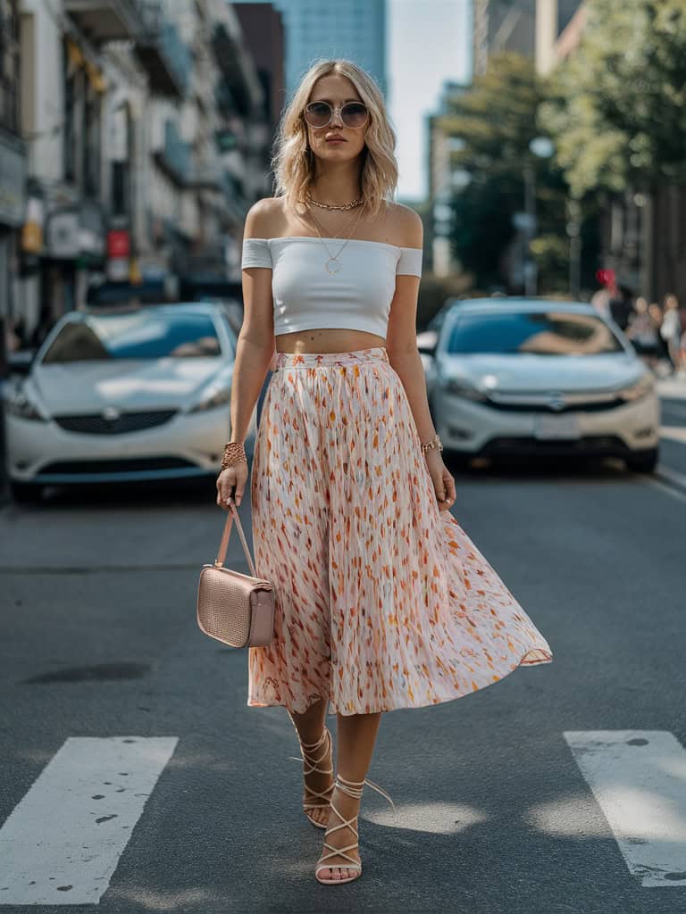 Midi Skirt and Crop Top