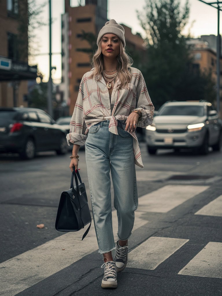 for a more laid back grunge look try pairing