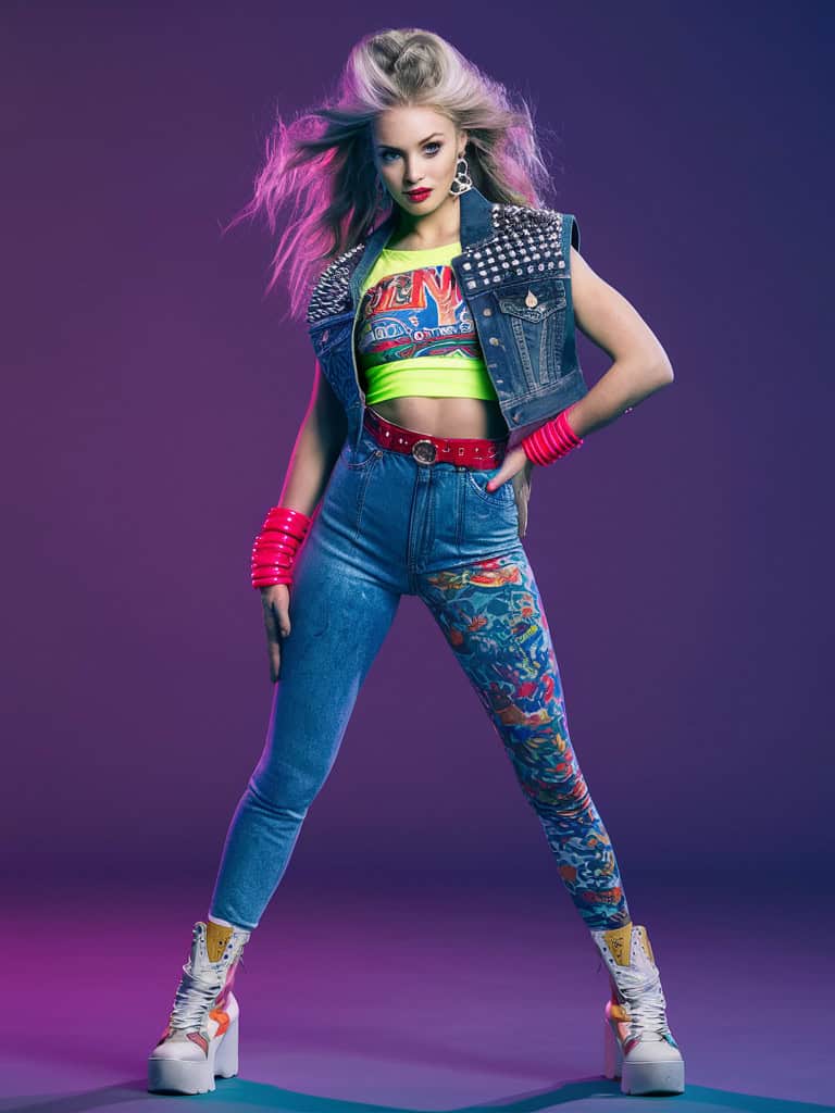 for a more retro 80s inspired look try channeling