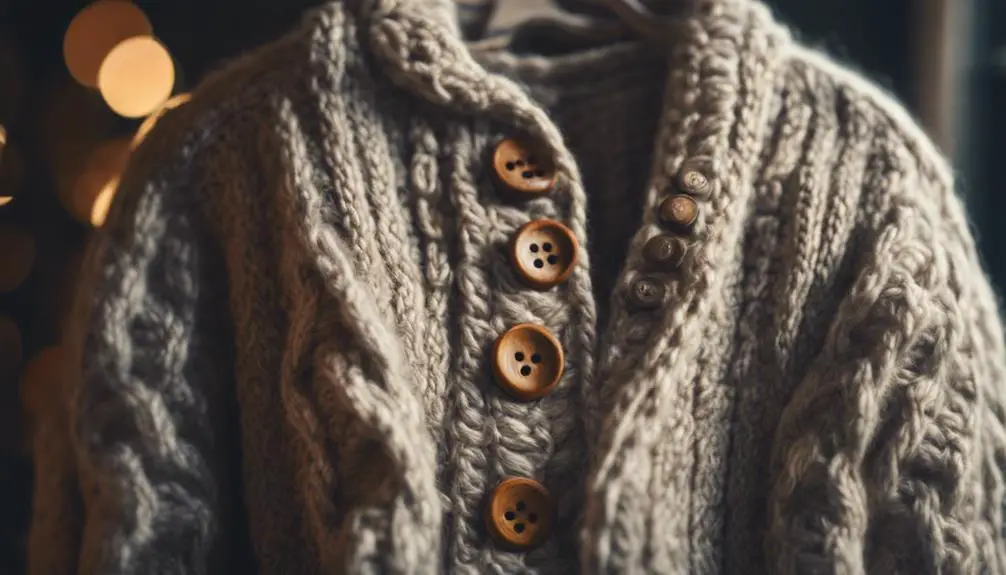 handcrafted knitwear with buttons
