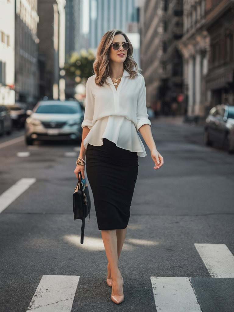 The Pencil Skirt and Blouse Combo