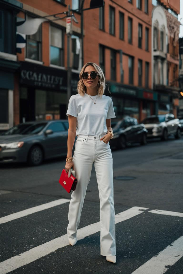 The Classic White Tee and Jeans Combo