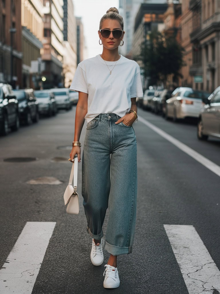 The Classic White Tee and Jeans Combo