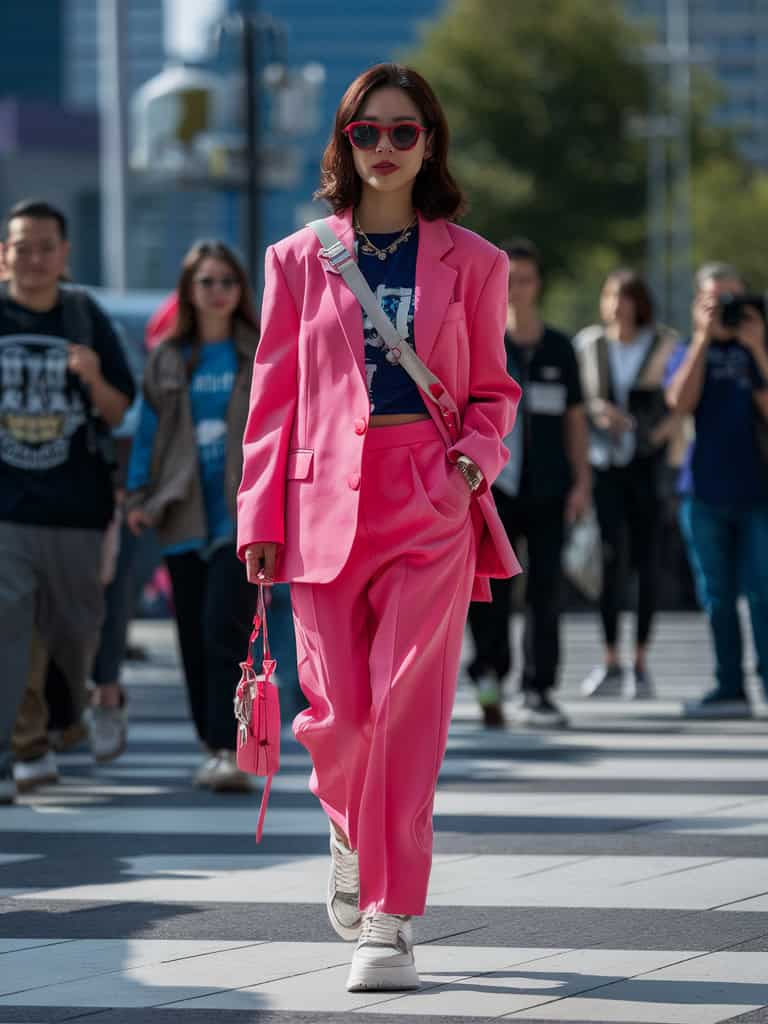 Bright Suit & Sneakers