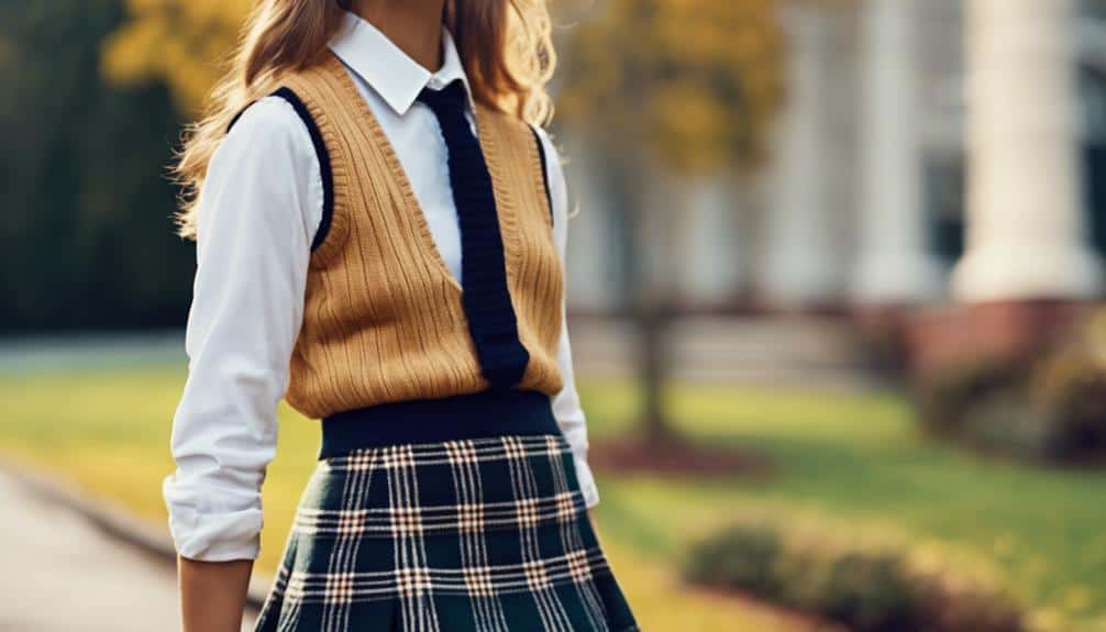 preppy schoolgirl fashion style