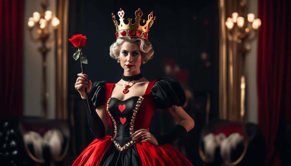 regal queen in red