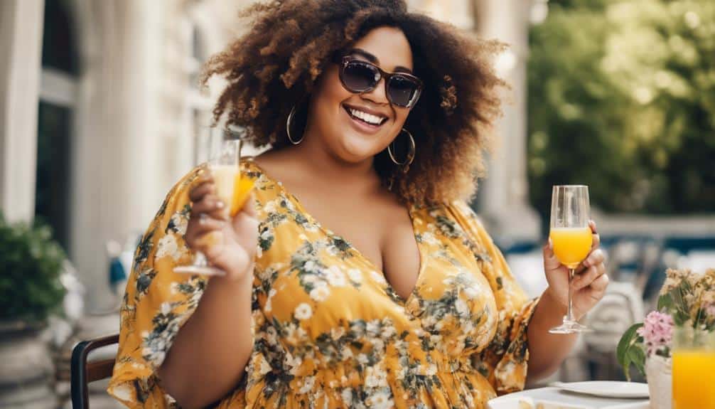 stylish brunch outfits for plus size fashionistas