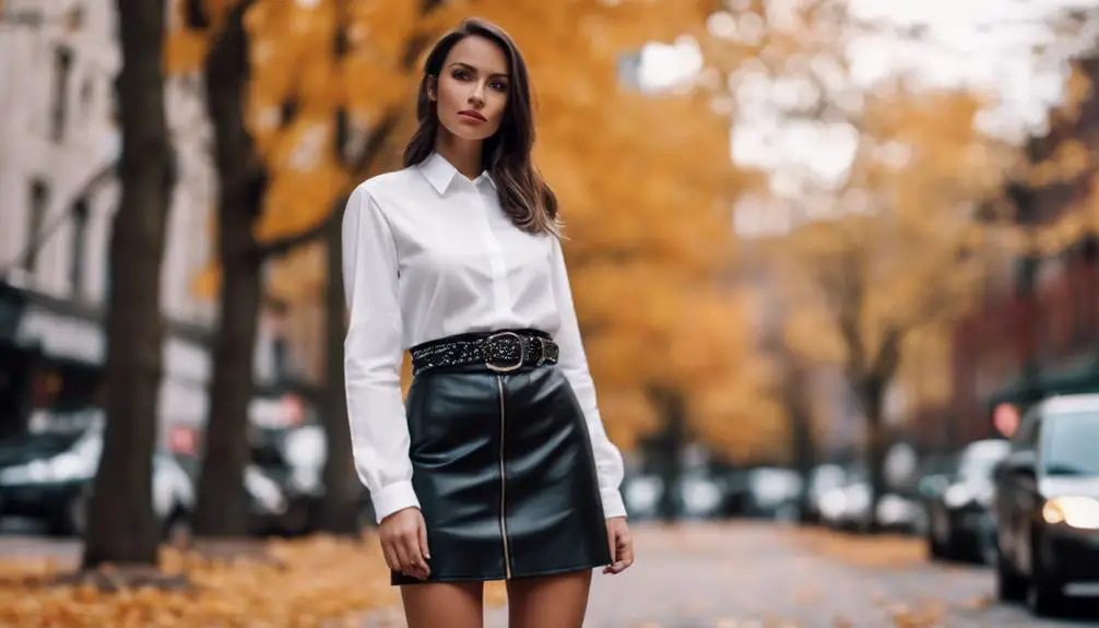 Leather Skirt Outfit Ideas
