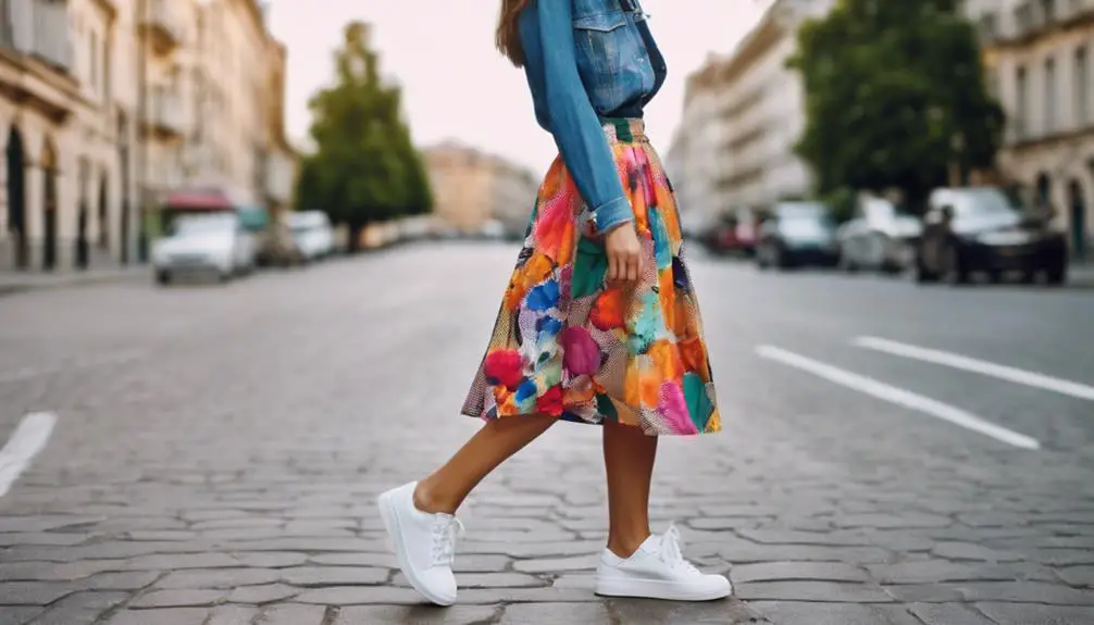 stylish printed skirt ensemble