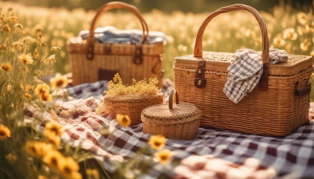 summer ready woven picnic baskets
