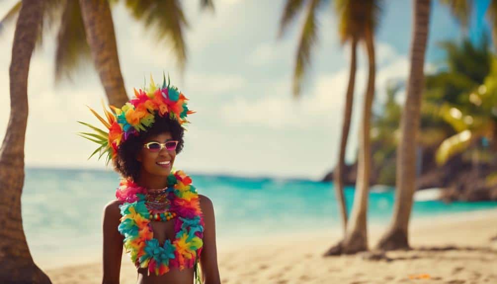 tropical costume party attire