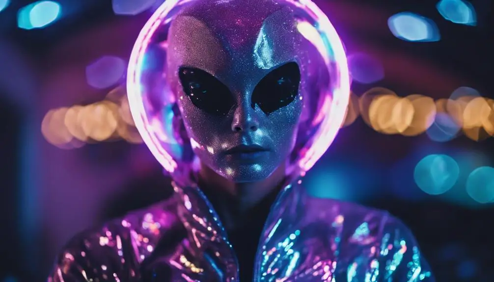 unique holographic alien costume