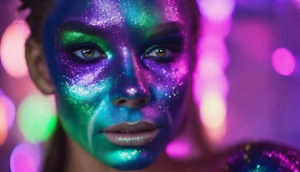 vibrant alien inspired cosmetic looks