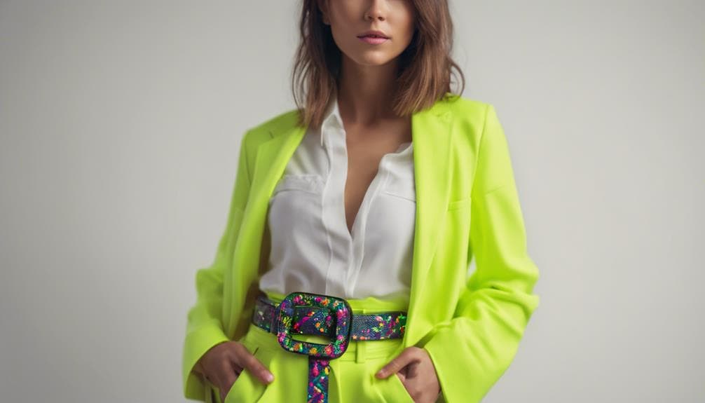 vibrant neon belt fashion