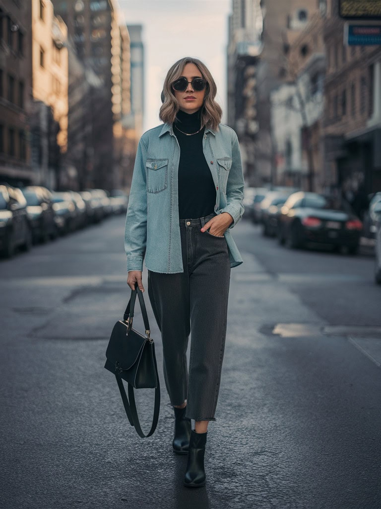 Layered Over a Turtleneck