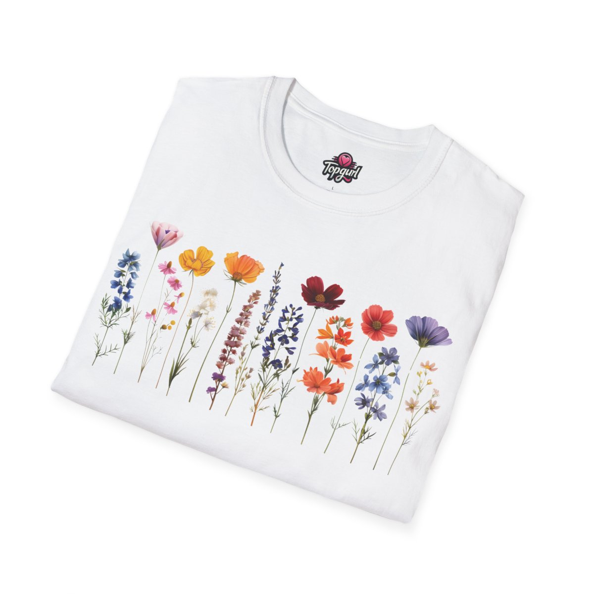boho wildflower botanical t-shirt