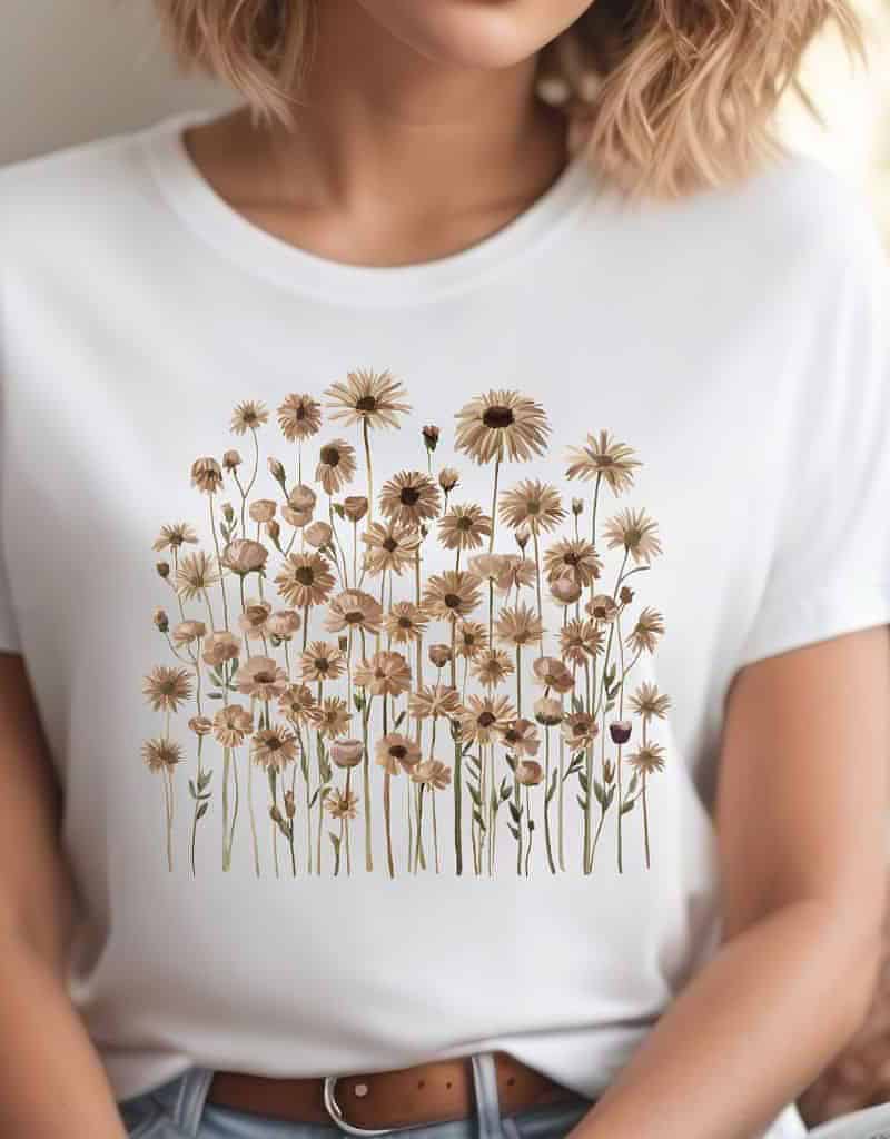 wildflower Floral Graphic T Shirt