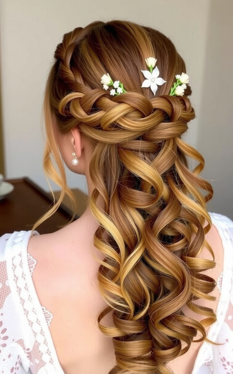 20 Stunning Prom Hairstyles That'll Make You Feel Like Royalty 3 Crown Braid with Loose Curls