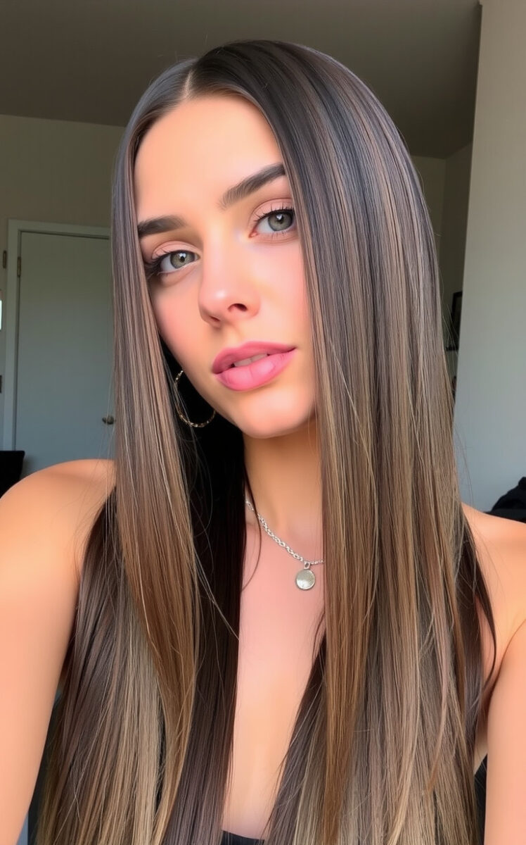 Middle Part Bone Straight