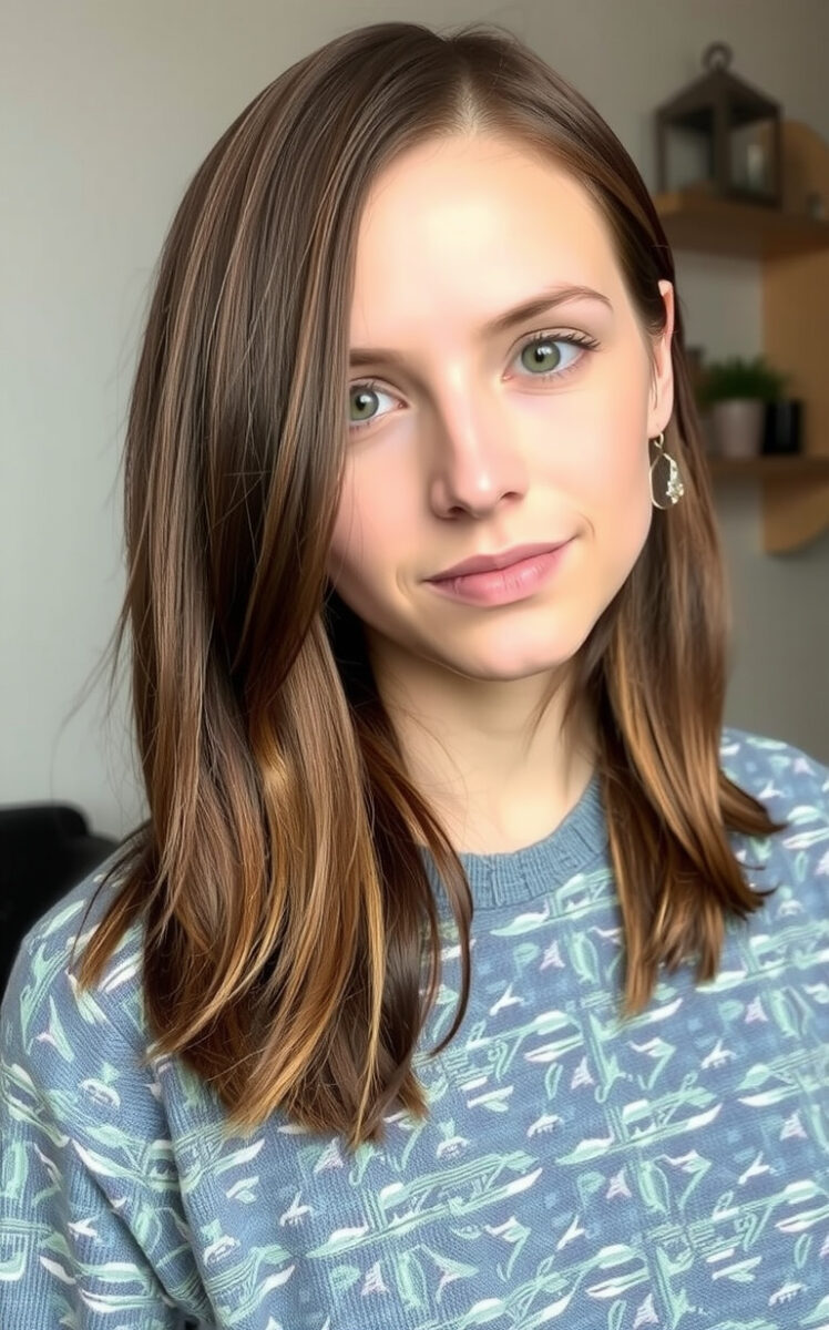 20 Cute Hairstyles That'll Make You Feel Like a Million Bucks 9 Blunt Midi Cut with Shadow Layers