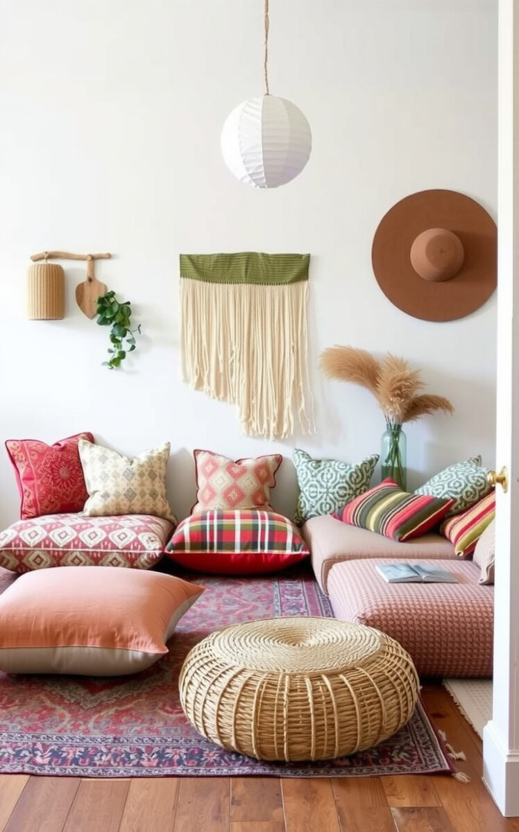 20 Boho Bedroom Decor Ideas That'll Transform Your Space Into a Free-Spirited Haven 11 Create a Cozy Floor Situation