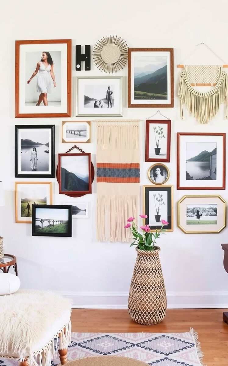 20 Boho Bedroom Decor Ideas That'll Transform Your Space Into a Free-Spirited Haven 12 Curate That Gallery Wall