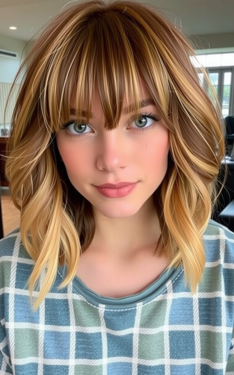 20 Gorgeous Medium-Length Hairstyles You'll Want to Try Right Now 3 Curtain Bangs with Layers