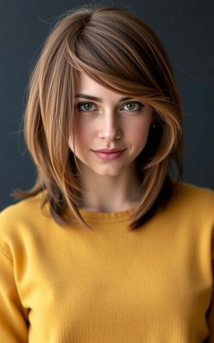 20 Gorgeous Medium-Length Hairstyles You'll Want to Try Right Now 7 Side-Swept Waves