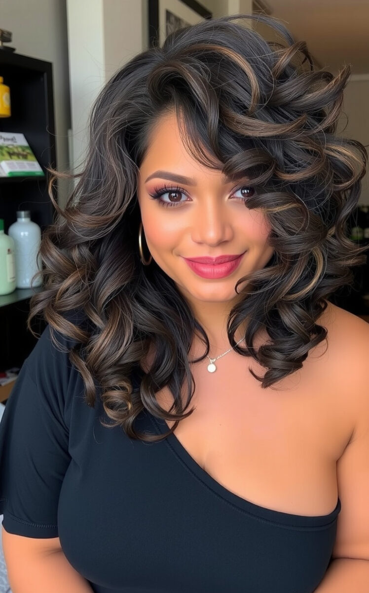 15 Gorgeous Hairstyles That'll Make Your Curly Medium Hair Pop 9 The Curly Asymmetrical Cut