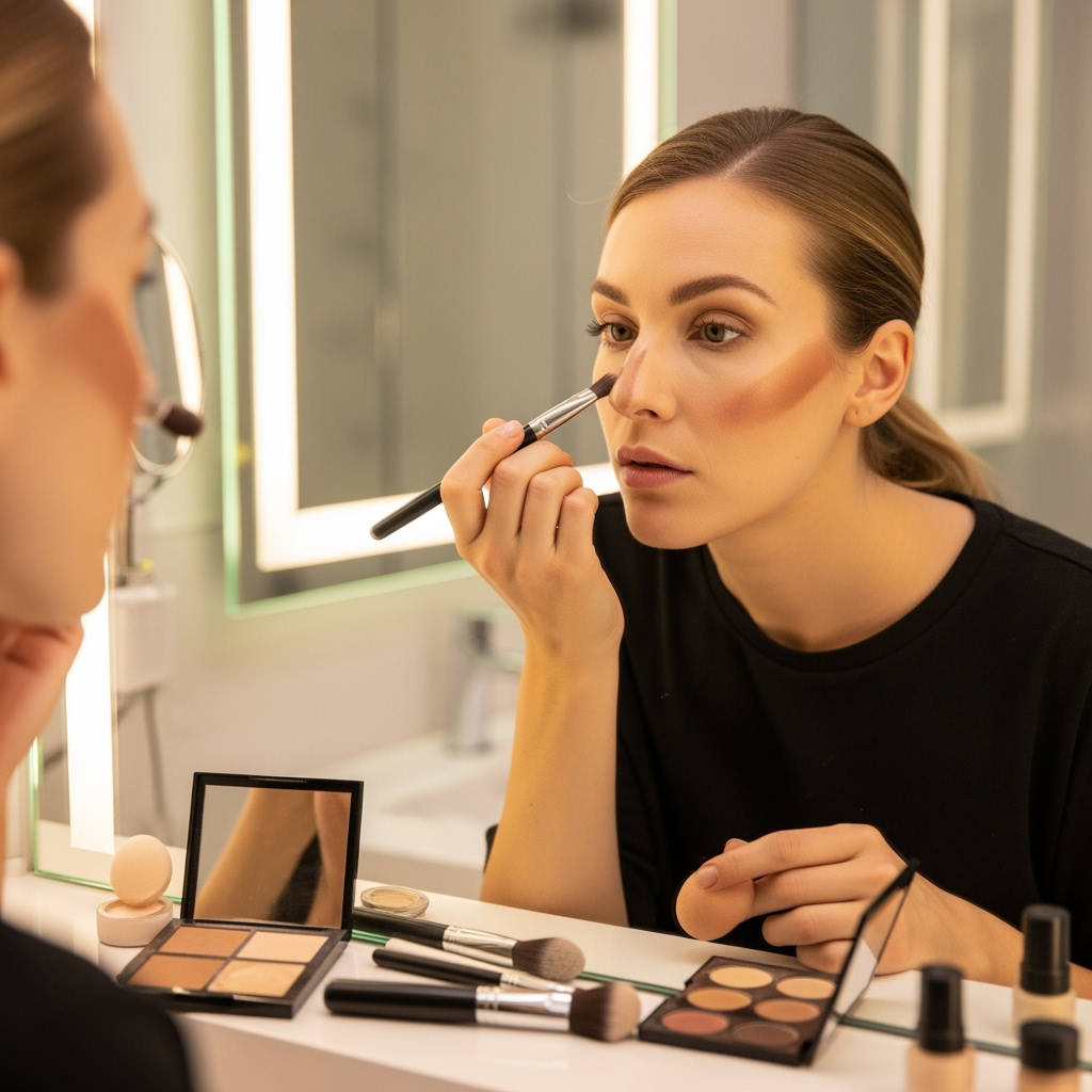 How to Contour a Crooked Nose